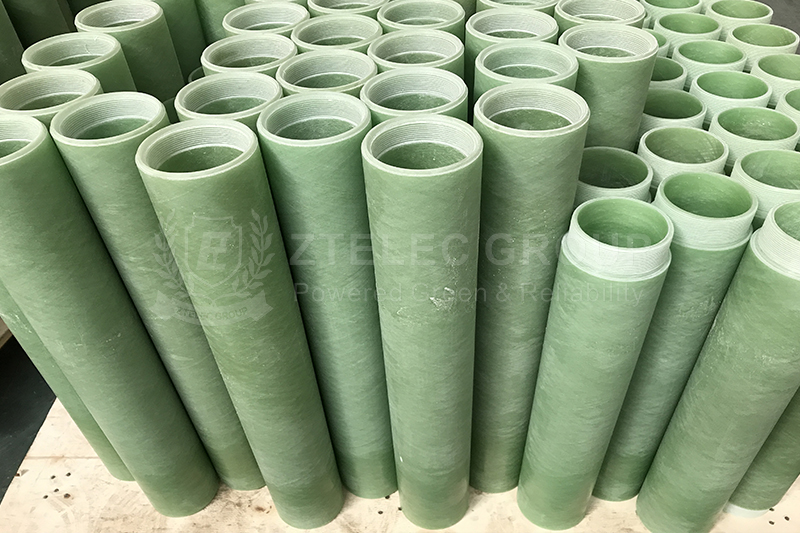 Application of FRP epoxy fiberglass filament winding tube in copper foil factory